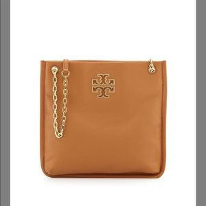 Tory Burch Britten Swingpack Tan Leather Shoulder Bag